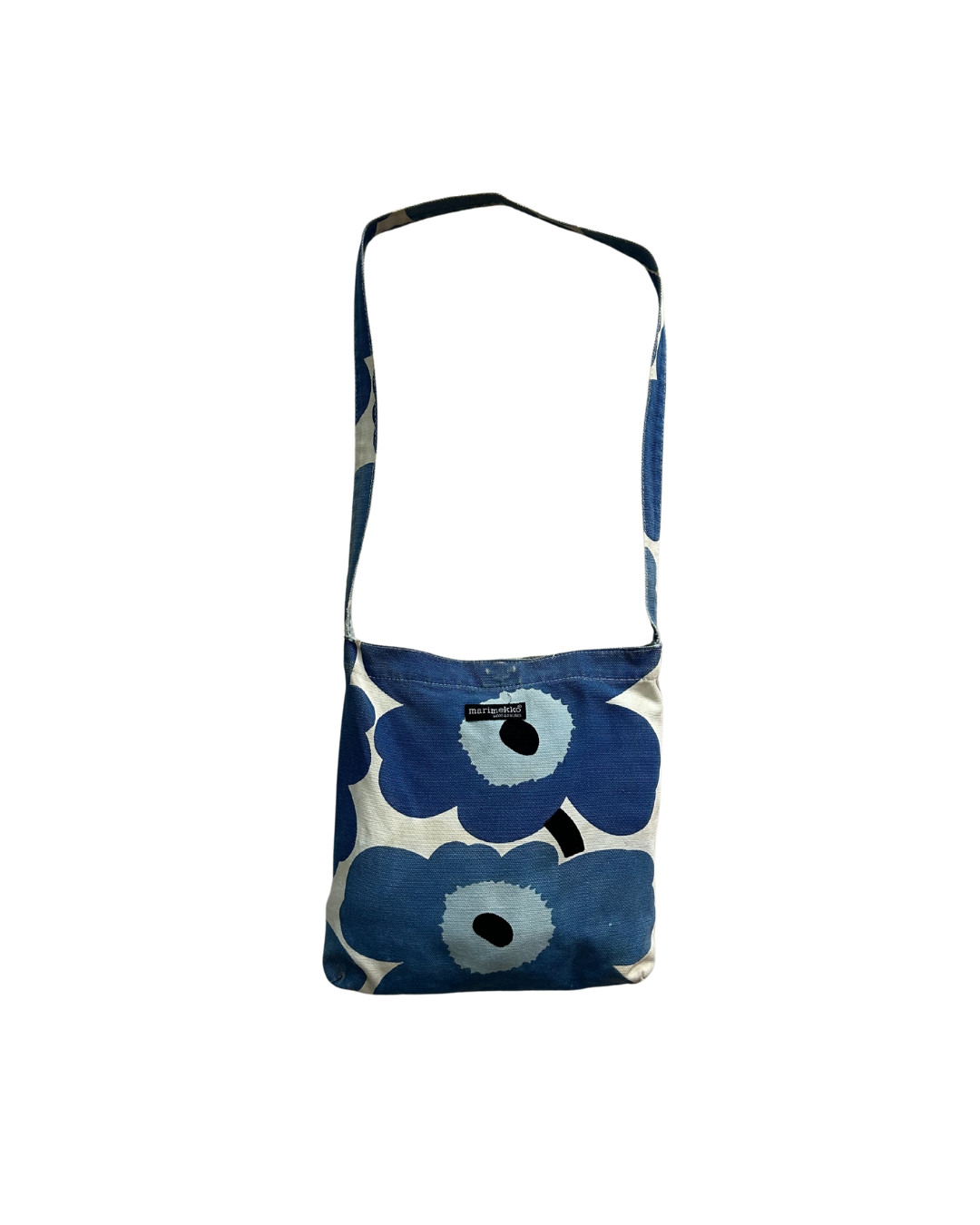 marimekko unikko patterned bag on a white background