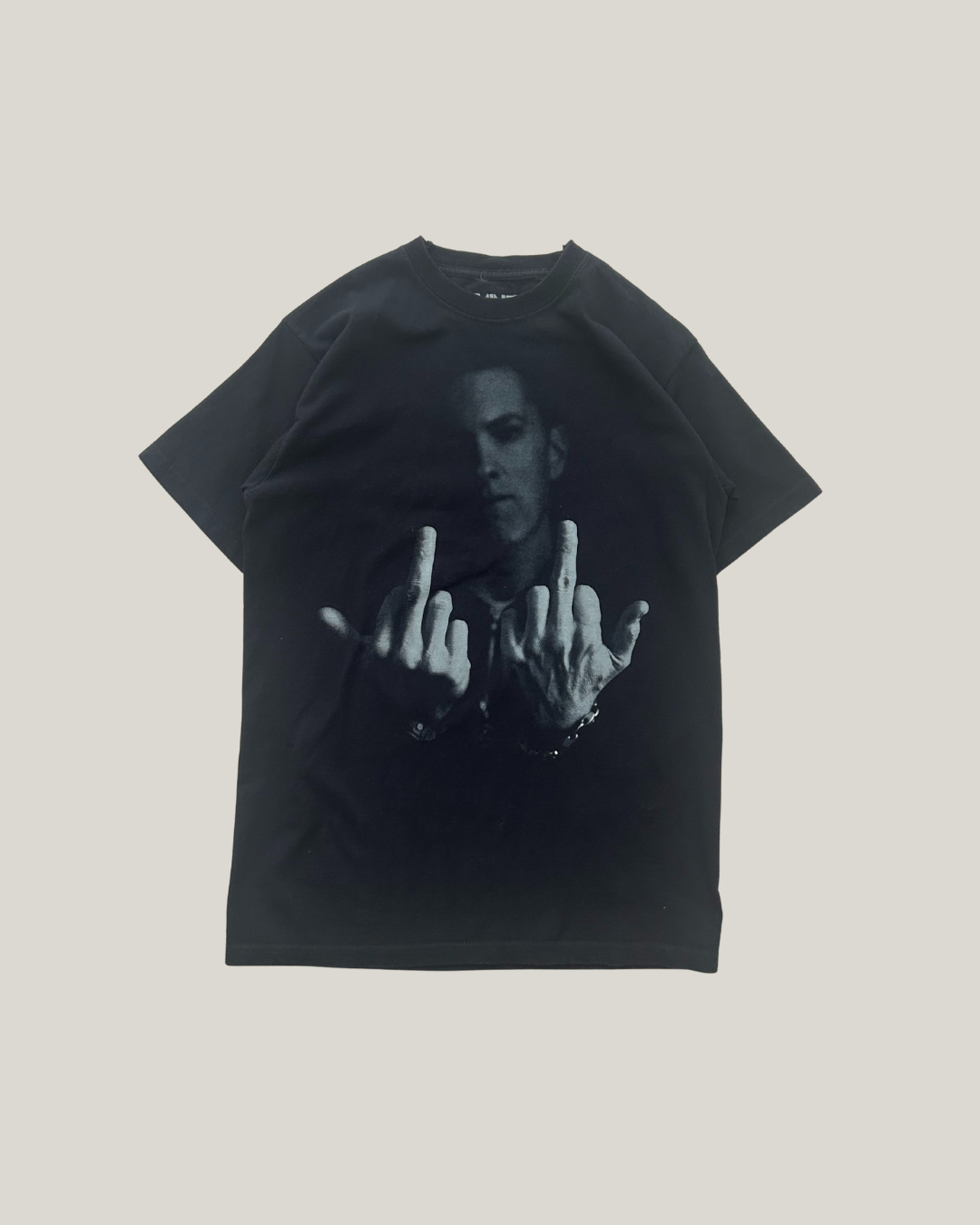 black eminem merch t-shirt and graphic design on it