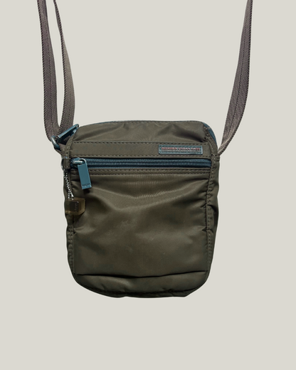 Close-up of brown Hedgren Urban Bags crossbody bag with zip on front