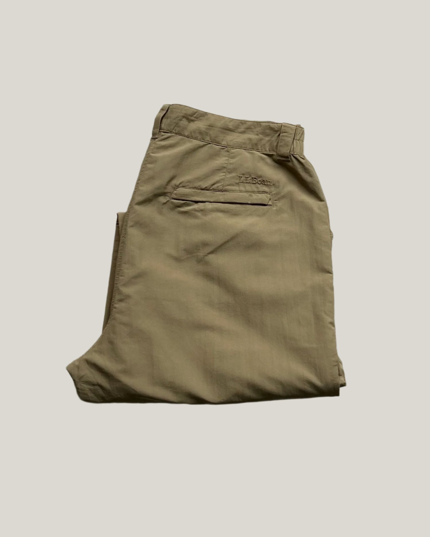 beige L.L. Bean  zip-off pants  
